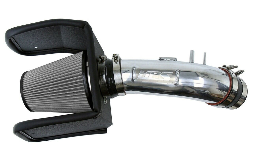 HPS 827-635P Polish Cold Air Intake Kit Heat Shield Cool Ram 827-635P