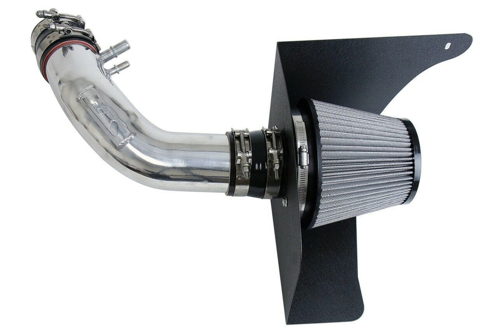 HPS 827-638P Polish Cold Air Intake Kit for 15-17 Ford Mustang 3.7L V6