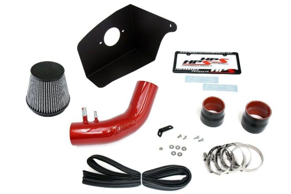 HPS 827-638R Red Cold Air Intake Kit for 15-17 Ford Mustang 3.7L V6