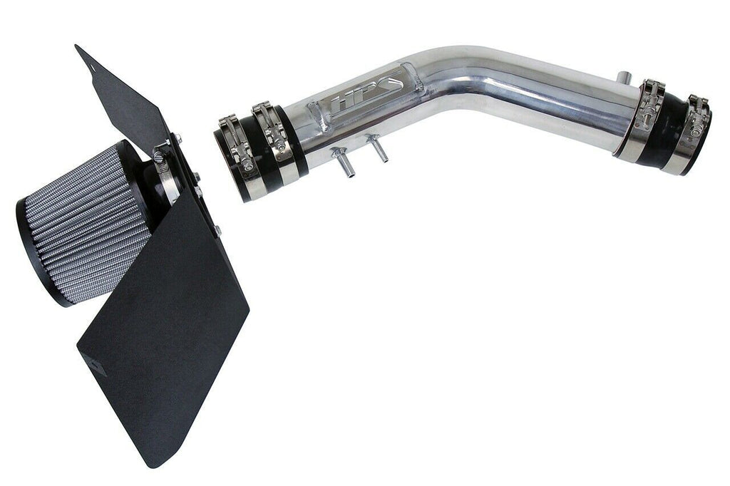 HPS 827-663P Polish Shortram Air Intake Kit Heat Shield Cool Ram