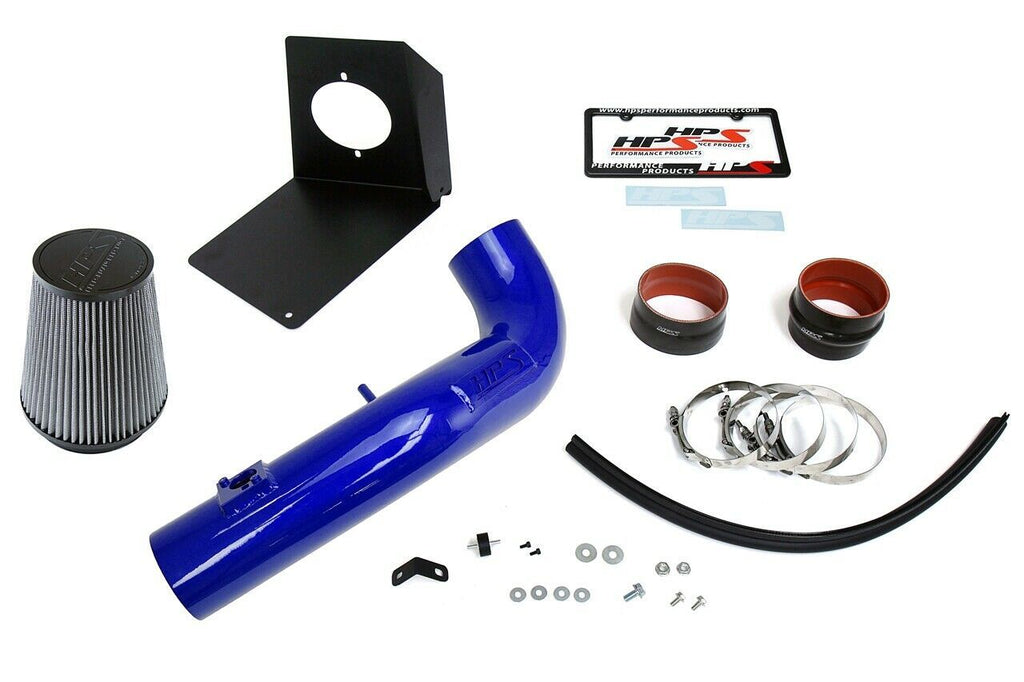 HPS 827-667BL Blue Shortram Air Intake Kit for 09-14 Cadillac Escalade 6.2L V8