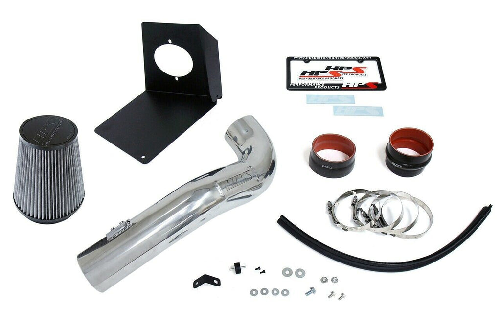 HPS 827-667P Polish Shortram Air Intake Kit for 09-14 Cadillac Escalade 6.2L V8