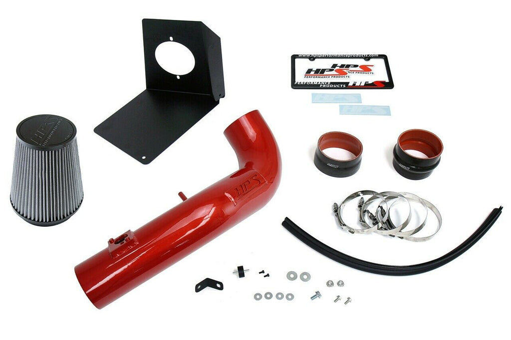 HPS 827-667R Red Shortram Air Intake Kit for 2009-2014 Cadillac Escalade 6.2L V8