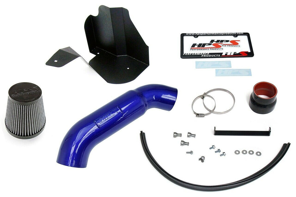 HPS 827-676BL Blue Shortram Air Intake Kit For 12-15 A6 Quattro 3L Supercharged