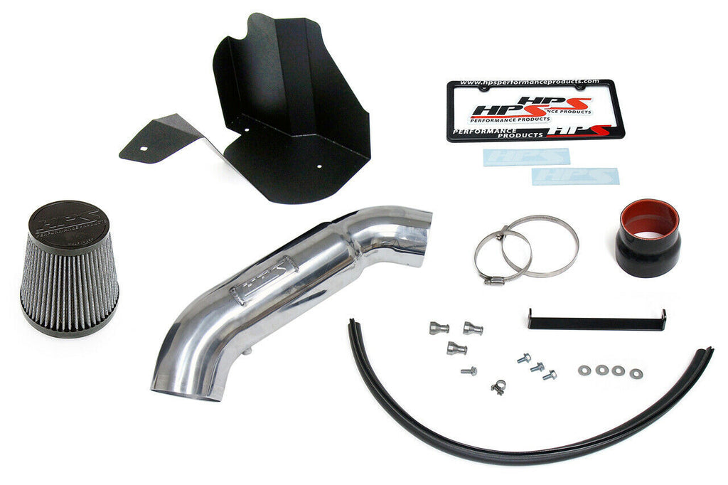 HPS 827-676P Polish Shortram Air Intake Kit for 12-15 A6 Quattro 3L Supercharged