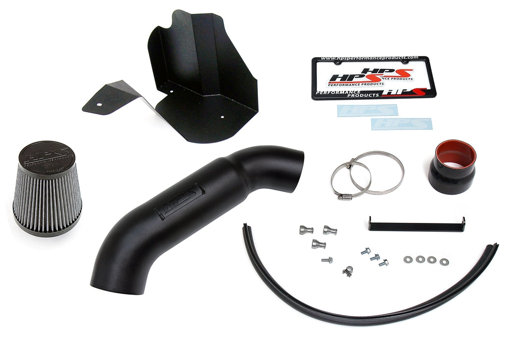 HPS 827-676WB Black Air Intake Kit For 12-15 A6 Quattro 3.0L Supercharged