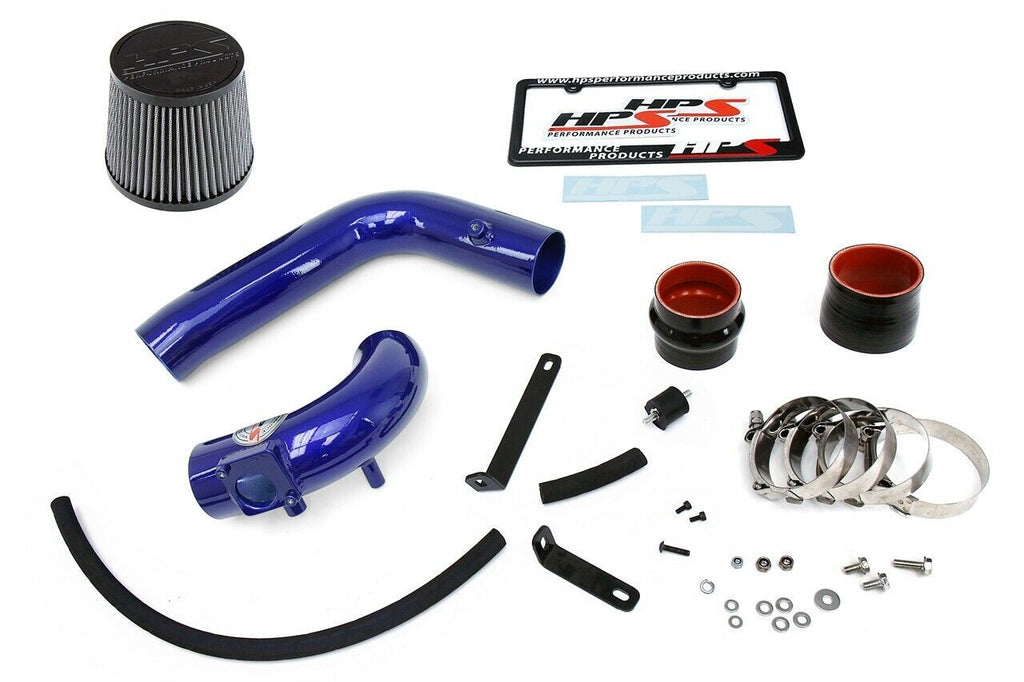 HPS 837-165BL Blue Cold Air Intake Kit (Converts to Shortram) Cool Long Ram CAI