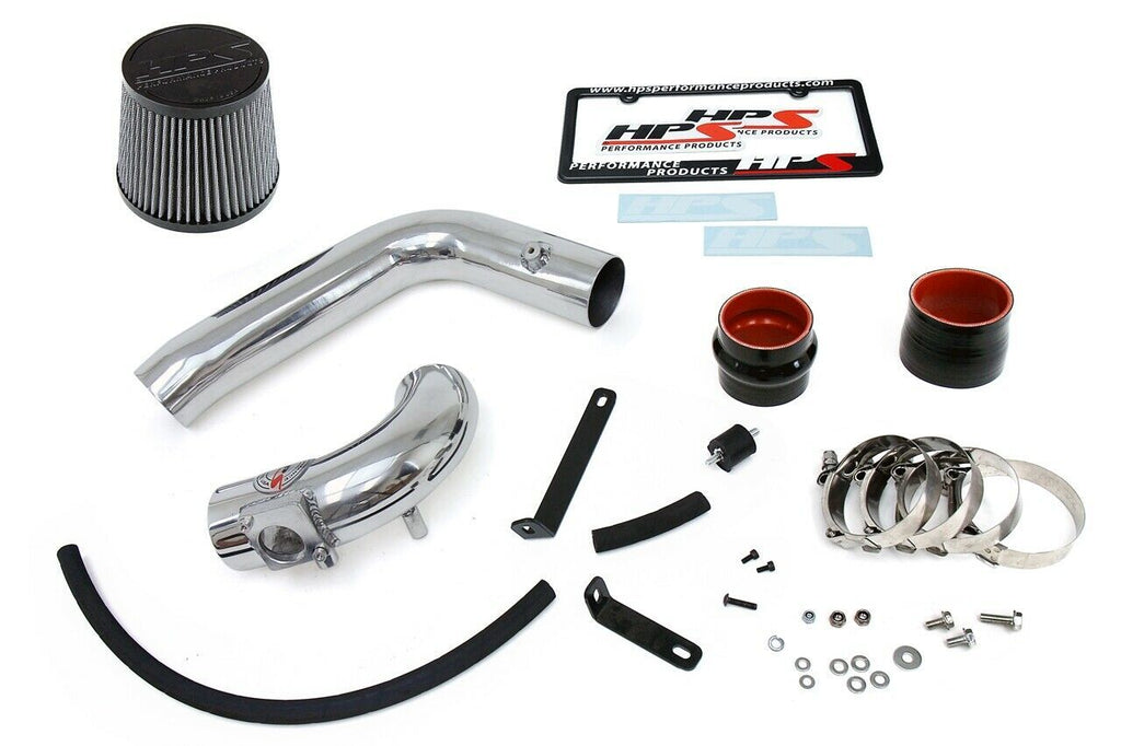 HPS 837-165P Polish Cold Air Intake Kit (Converts to Shortram) Cool Long Ram CAI