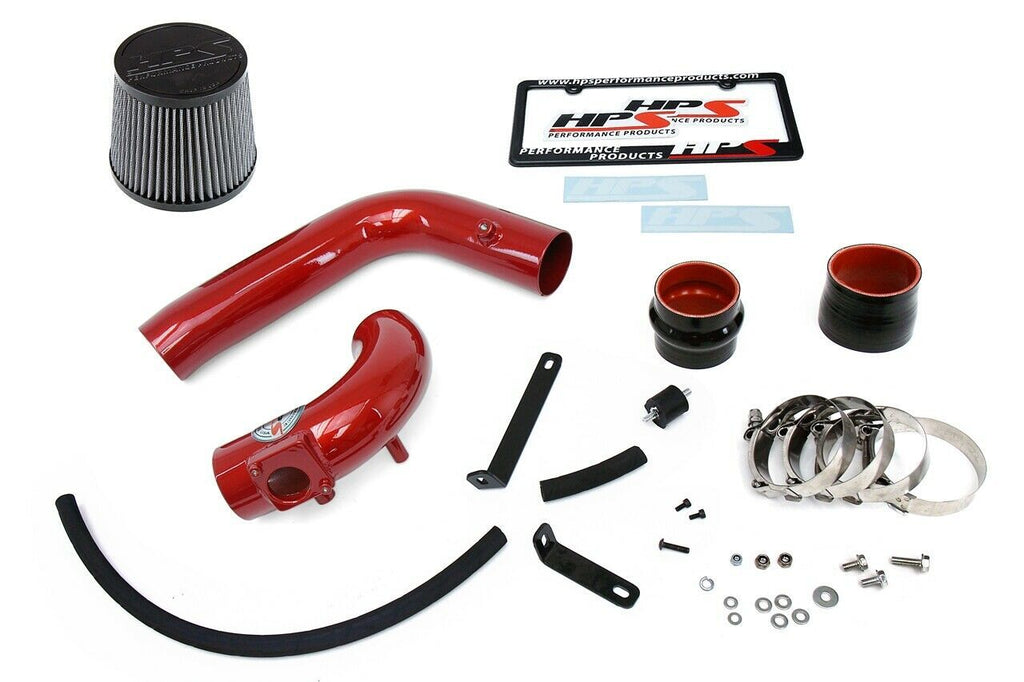 HPS 837-165R Red Cold Air Intake Kit (Converts to Shortram) Cool Long Ram CAI