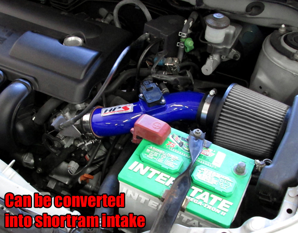 HPS 837-513BL Blue Cold Air Intake Kit (Converts to Shortram) Cool Long Ram CAI