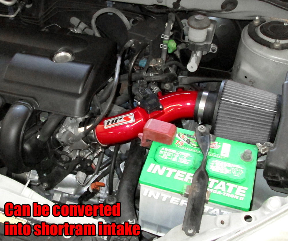 HPS 837-513R Red Cold Air Intake Kit (Converts to Shortram) Cool Long Ram CAI