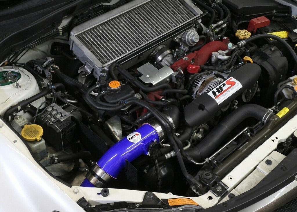 HPS 837-566BL Blue Cold Air Intake Kit for 08-14 Subaru WRX 2.5L Turbo