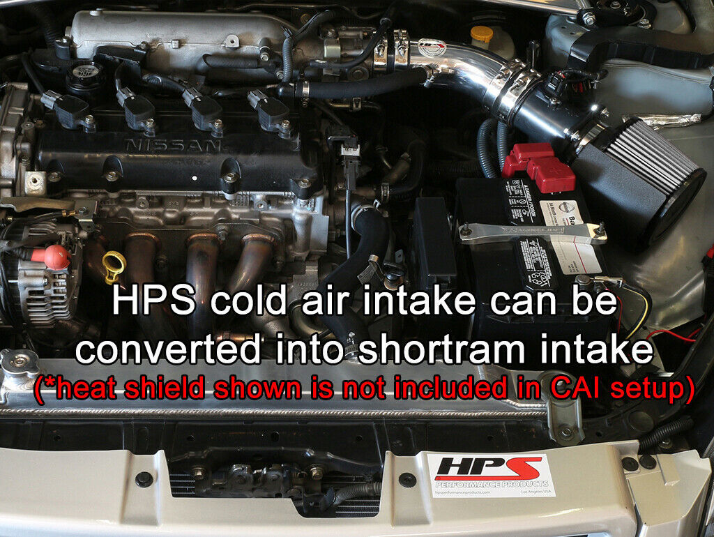 HPS 837-570P Polish Cold Air Intake Kit Cool Long Ram CAI (Converts to shortram)