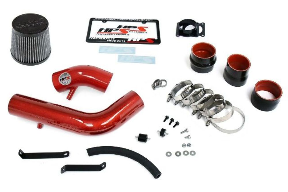 HPS 837-570R Red Cold Air Intake Kit Cool Long Ram CAI (Converts to shortram)