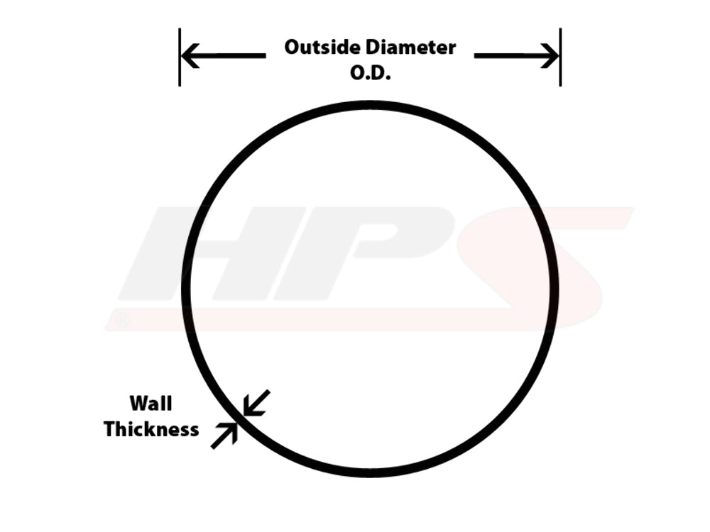 HPS 3" OD x 6" Long 6061 Aluminum Joiner Tube Piping with Bead Roll