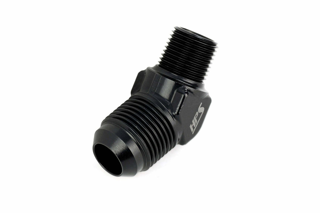 HPS AN823-10-6 AN to NPT Adapter Aluminum 45 deg