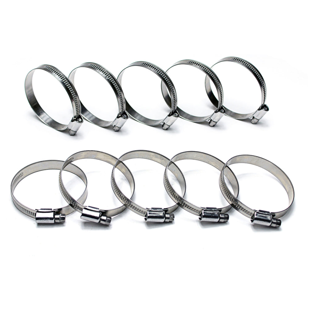 HPS Steel Embossed Hose Clamps Size 20 10pc Pack 1-1/4" 1-3/4" (32mm-45mm)