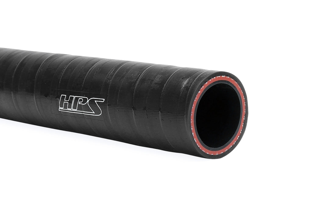 HPS FKM-038-BLK 3/8" ID Sold per feet 1-ply Black FKM Lined Silicone Hose