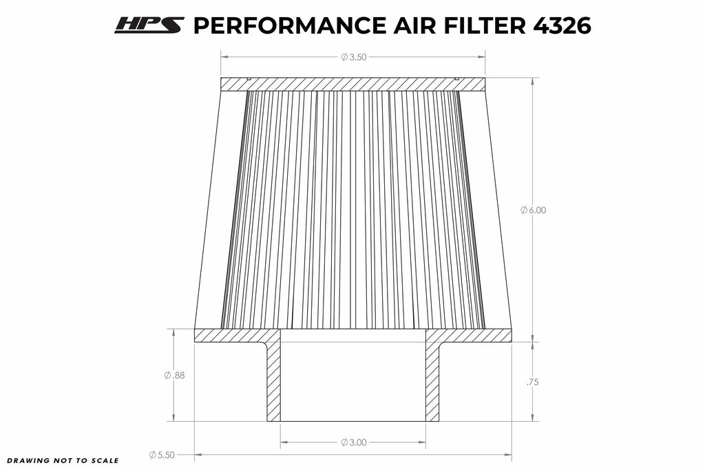 HPS HPS-4326 Universal Air Filter (Oiled)