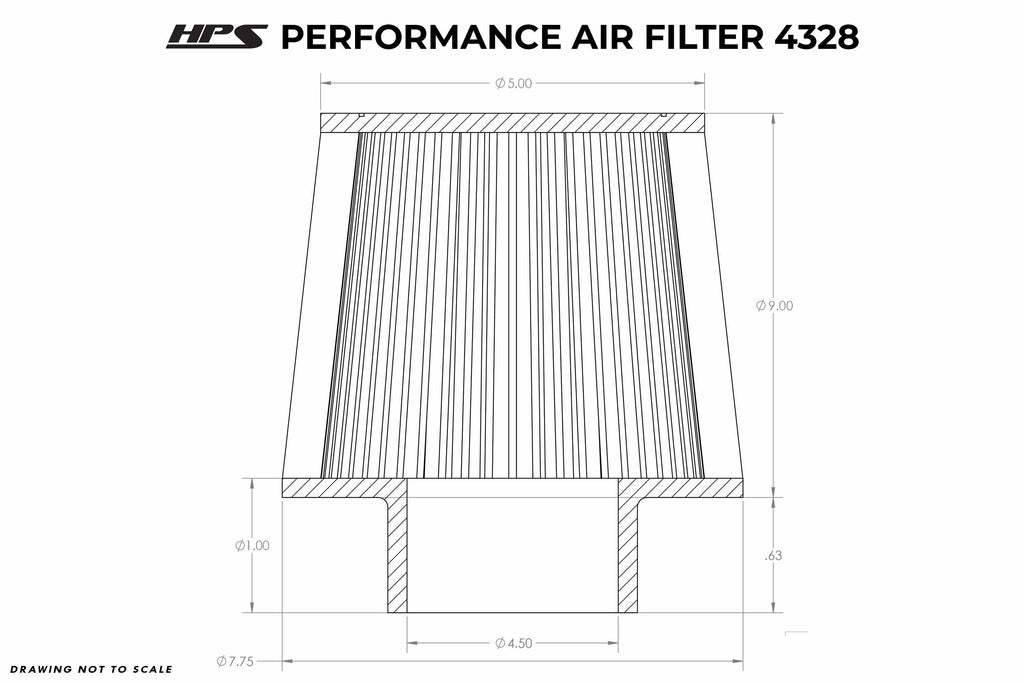 HPS HPS-4328 Universal Air Filter (Oiled)