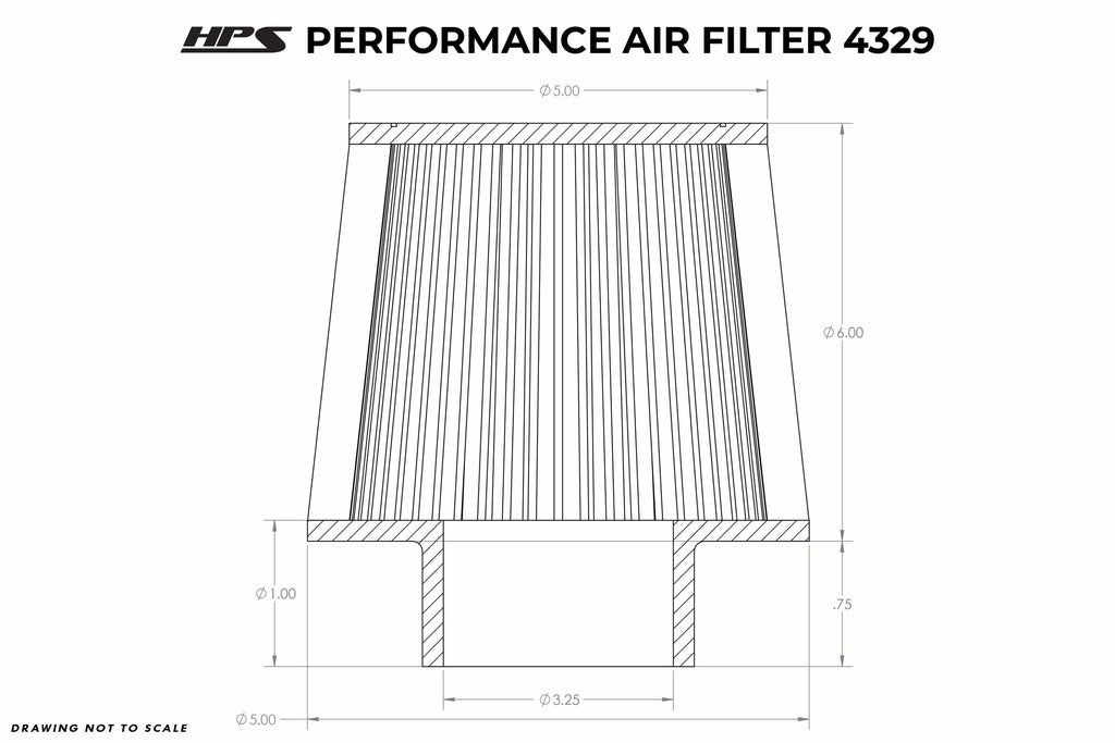 HPS HPS-4329 Universal Air Filter (Oiled)