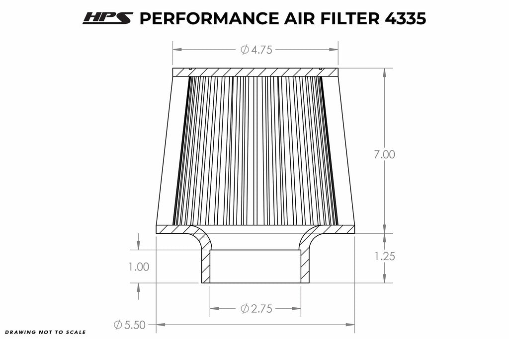 HPS HPS-4335 Universal Air Filter (Oiled)