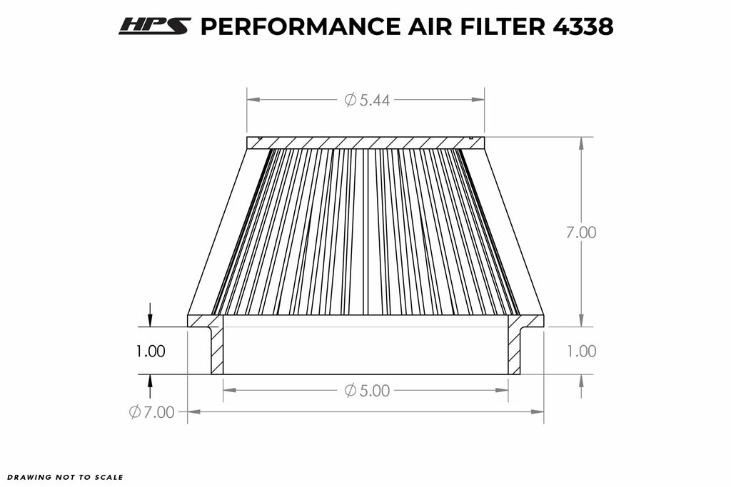 HPS HPS-4338 Universal Air Filter (Oiled)