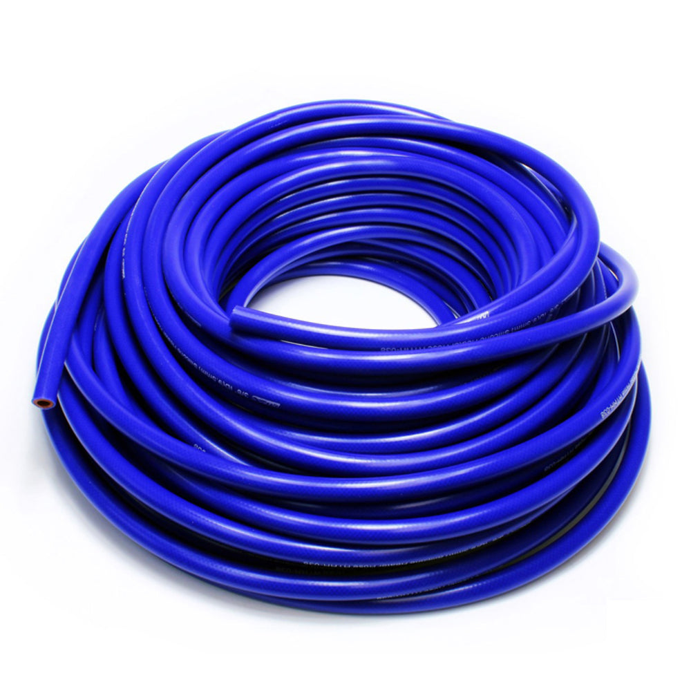 HPS HTHH-013-BLUEx25 1/8" ID 25 Feet roll 1-ply Blue Silicone Heater Hose