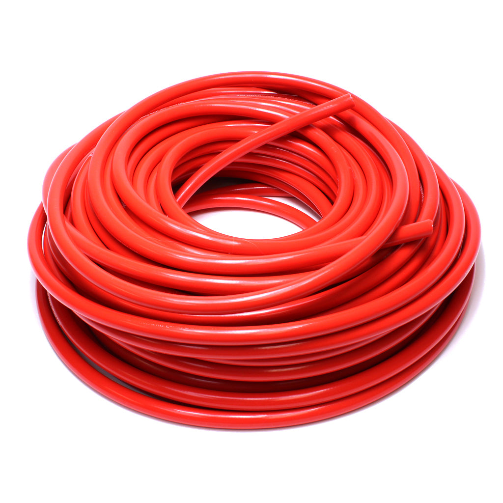 HPS HTHH-013-REDx100 1/8" ID 100 Feet Roll 1-ply Red Silicone Heater Hose