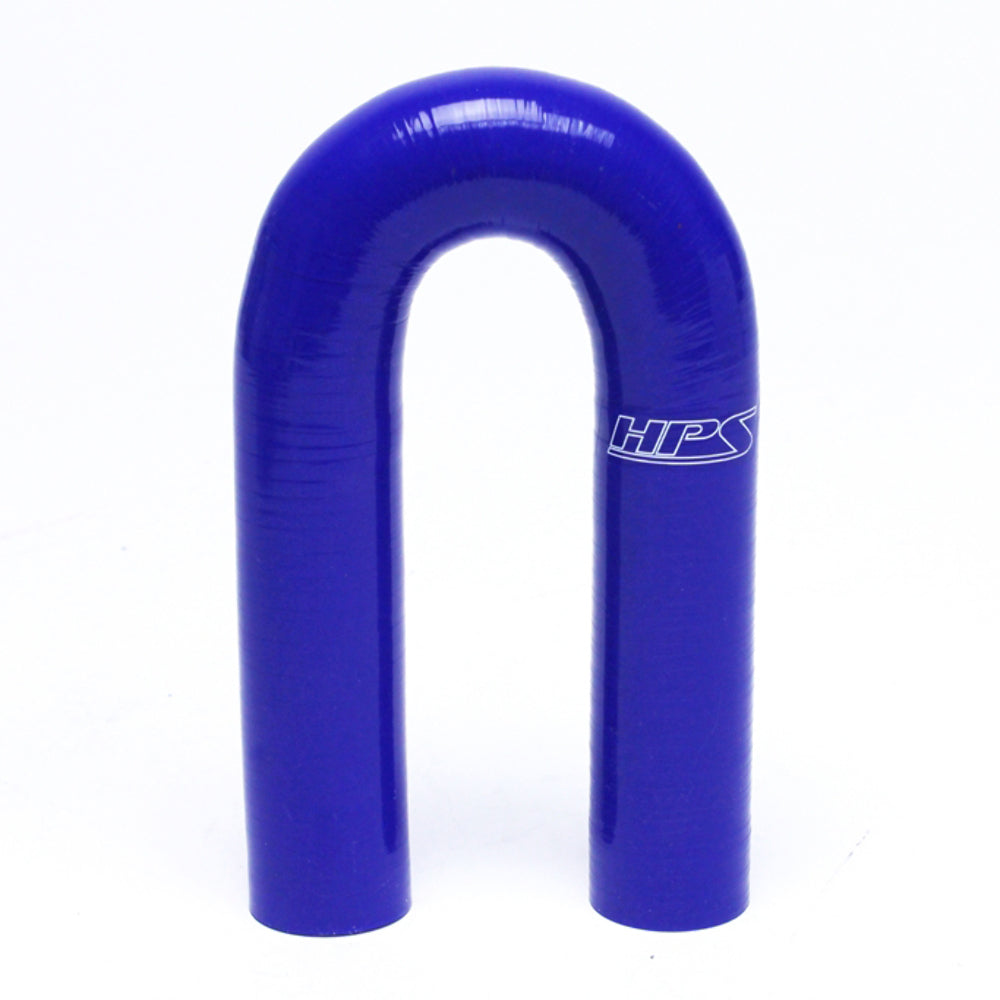 HPS HTSEC180-050 1/2" ID 4-1/2" Blue Silicone 180 Deg. U Bend Elbow Coupler Hose