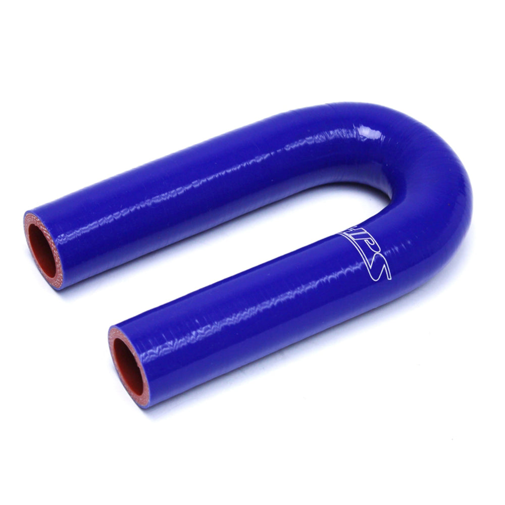 HPS HTSEC180-050 1/2" ID 4-1/2" Blue Silicone 180 Deg. U Bend Elbow Coupler Hose