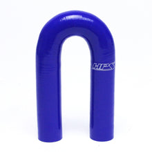 Load image into Gallery viewer, HPS HTSEC180-062 5/8&quot; ID 4-1/2&quot; Blue Silicone 180 Deg. U Bend Elbow Coupler Hose