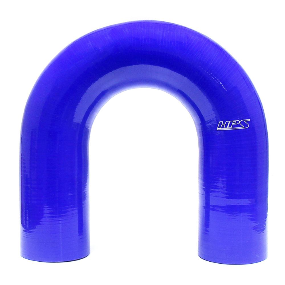 HPS HTSEC180 1-5/8" ID 4-1/2" Blue Silicone 180 Deg. U Bend Elbow Coupler Hose