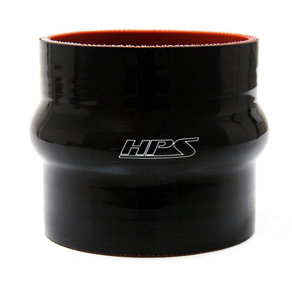 HPS HTSHC-050-L6-BLK 1/2" ID 6" 4-ply Black Silicone Hump Coupler Hose