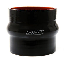 Load image into Gallery viewer, HPS HTSHC-050-L6-BLK 1/2&quot; ID 6&quot; 4-ply Black Silicone Hump Coupler Hose