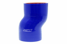 Load image into Gallery viewer, HPS HTSOC-350-L6-BLUE 3-1/2&quot; ID 6&quot; 4-ply Blue Silicone Offset Coupler Hose