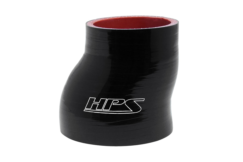 HPS HTSOR-150-200 1-1/2"-2" ID 3" Black Silicone Offset Reducer Coupler Hose