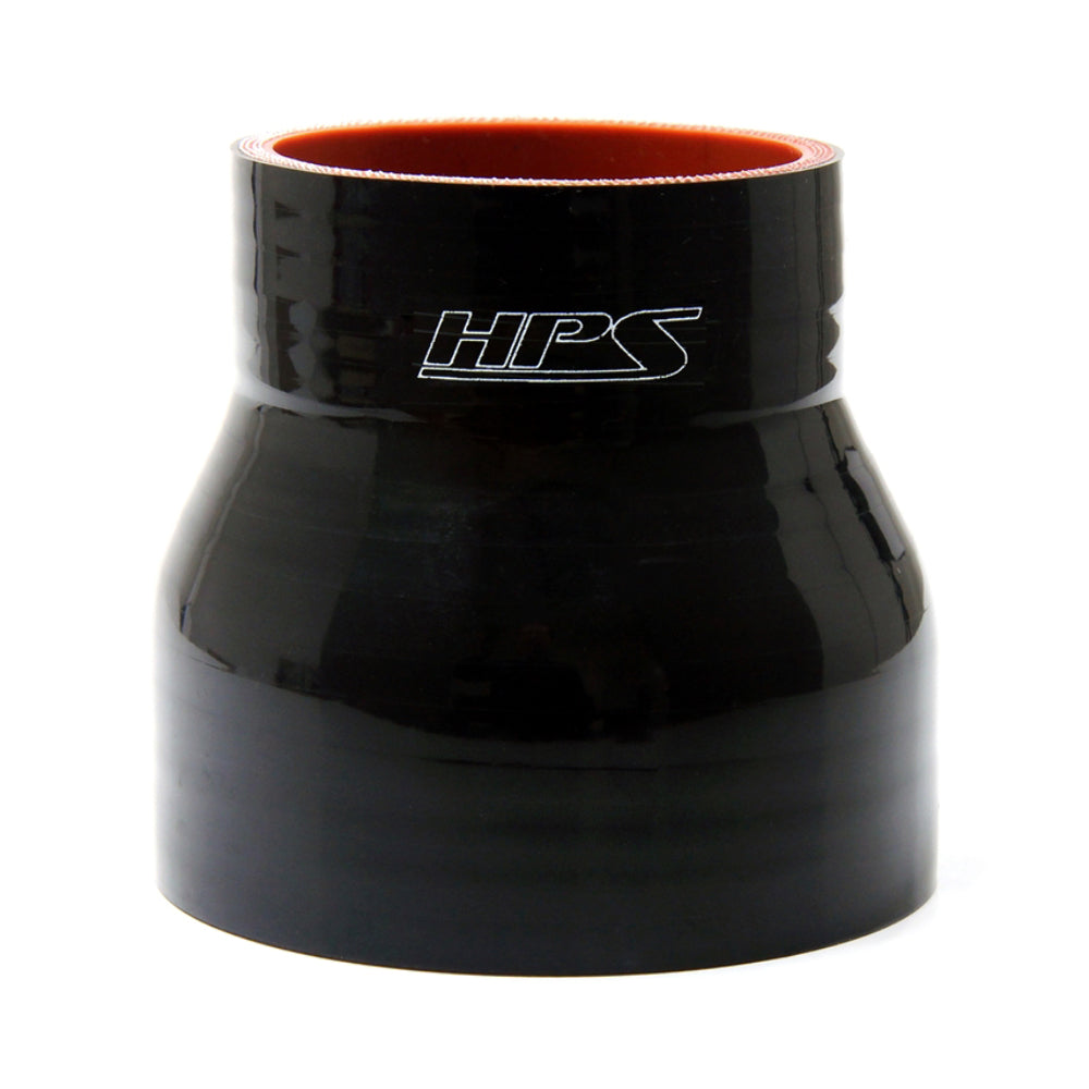 HPS HTSR-031-050 5/16"-1/2" ID 4" 4-ply Black Silicone Reducer Coupler Hose