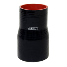 Load image into Gallery viewer, HPS HTSR-075-100-L4 3/4&quot;-1&quot; ID 4&quot; 4-ply Black Silicone Reducer Coupler Hose