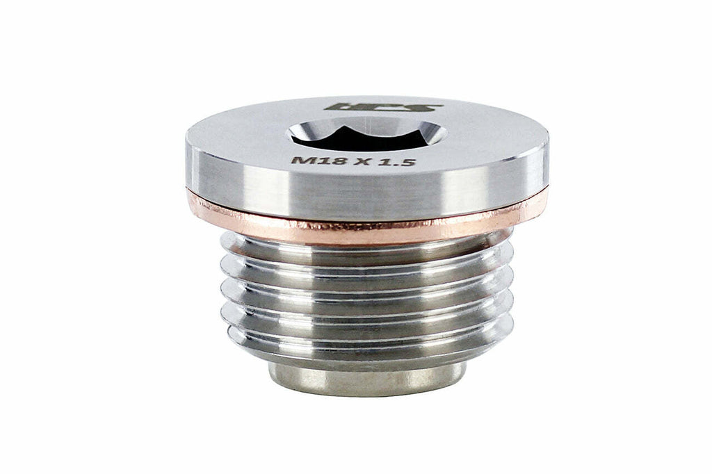 HPS MDP-M18x150 Stainless Steel Magnetic Oil Drain Plug Polished