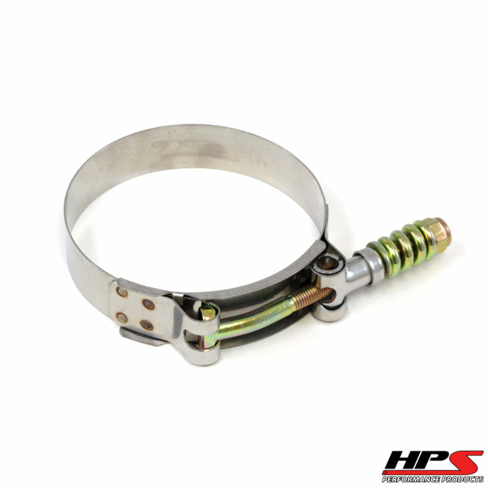 HPS Steel Spring Loaded T-Bolt Clamp Size 52 for 2.25" ID hose Size: 2.50"-2.80"