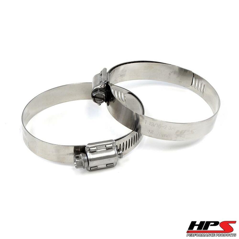 HPS Stainless Steel Worm Gear Liner Clamp Size 80 2pc Pack 4-5/8" – 5-1/2"