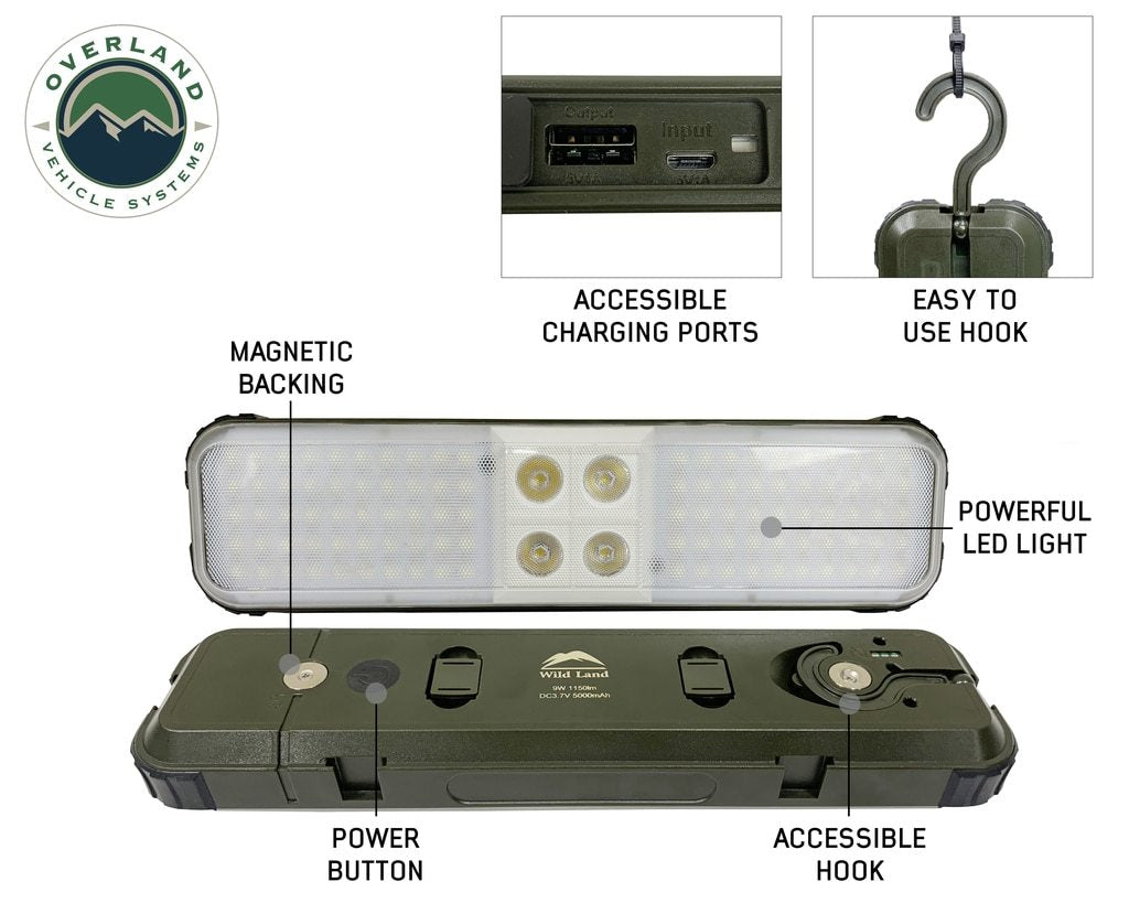 Overland 15059901 Wild Land Camping Gear Encounter Light With 3 Removeable Pods