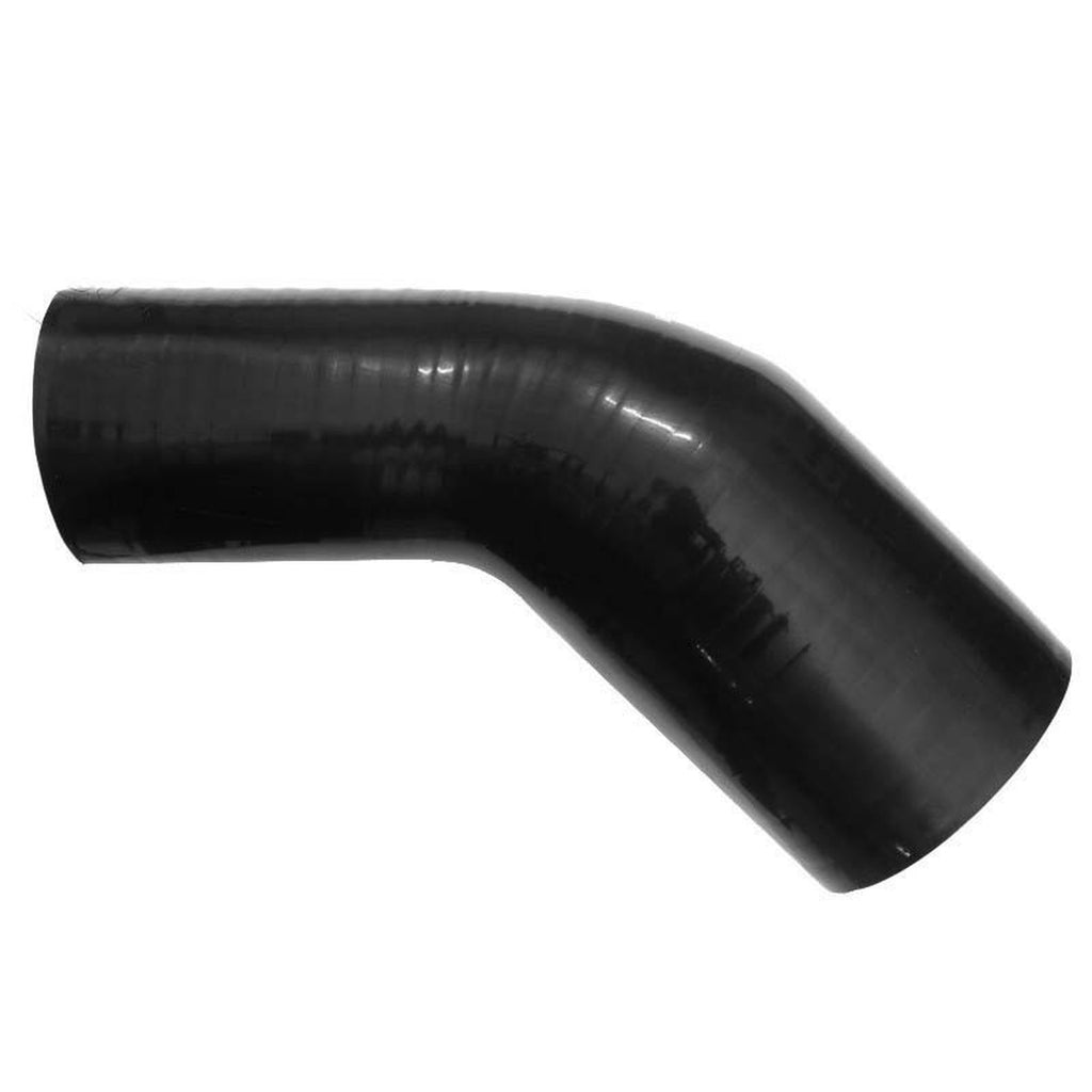 BOOST Products Black Silicone Reducer Elbow 45 Degrees 57 - 51mm 2-1/4"-2" ID