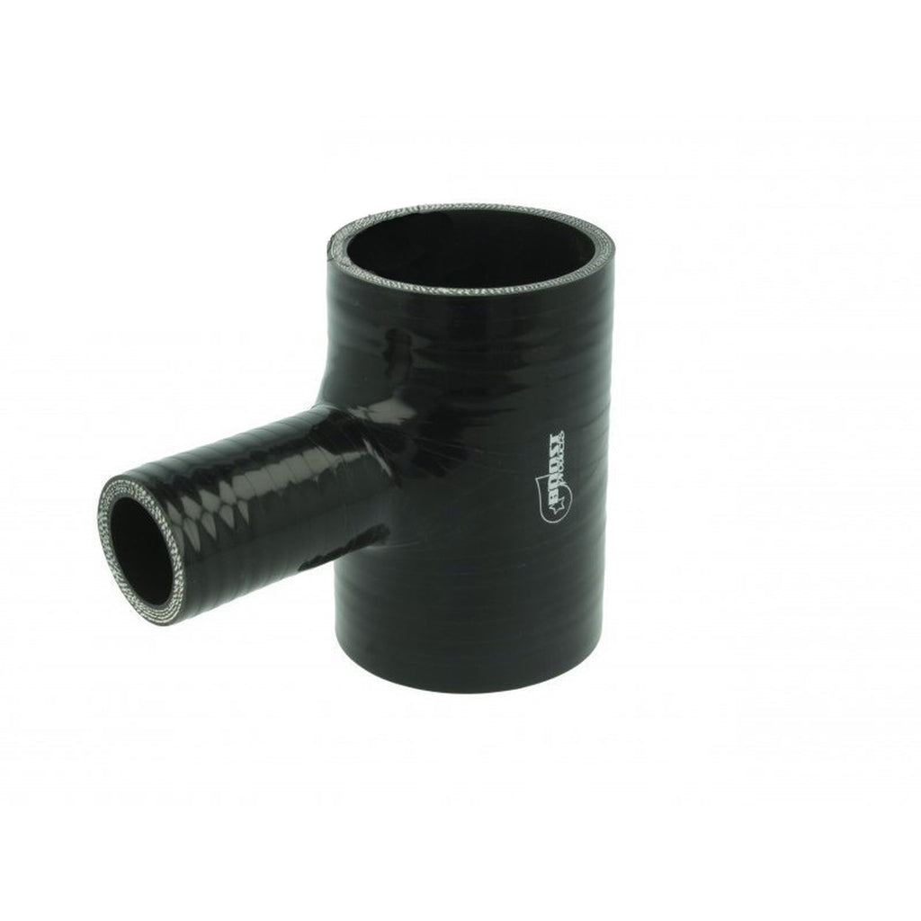 BOOST Products Black Silicone T-piece Adapter 60mm 2-3/8" ID / 25mm 1" Branch ID