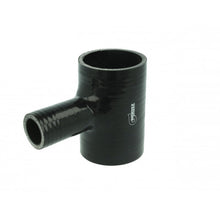 Load image into Gallery viewer, BOOST Products Black Silicone T-piece Adapter 60mm 2-3/8&quot; ID / 25mm 1&quot; Branch ID