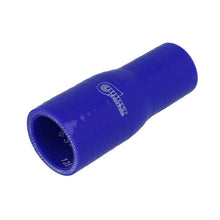 Load image into Gallery viewer, BOOST Products Blue Silicone Reducer Coupler 32 - 28mm 1-1/4&quot; - 1-1/8&quot; ID