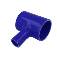 Load image into Gallery viewer, BOOST Products Blue Silicone T-piece Adapter 51mm 2&quot; ID / 25mm 1&quot; Branch ID /