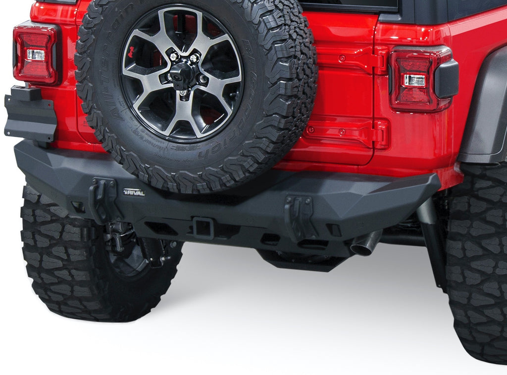 Rival 4x4 Stubby Aluminum Rear Bumper For 2018-2022 Wrangler JL