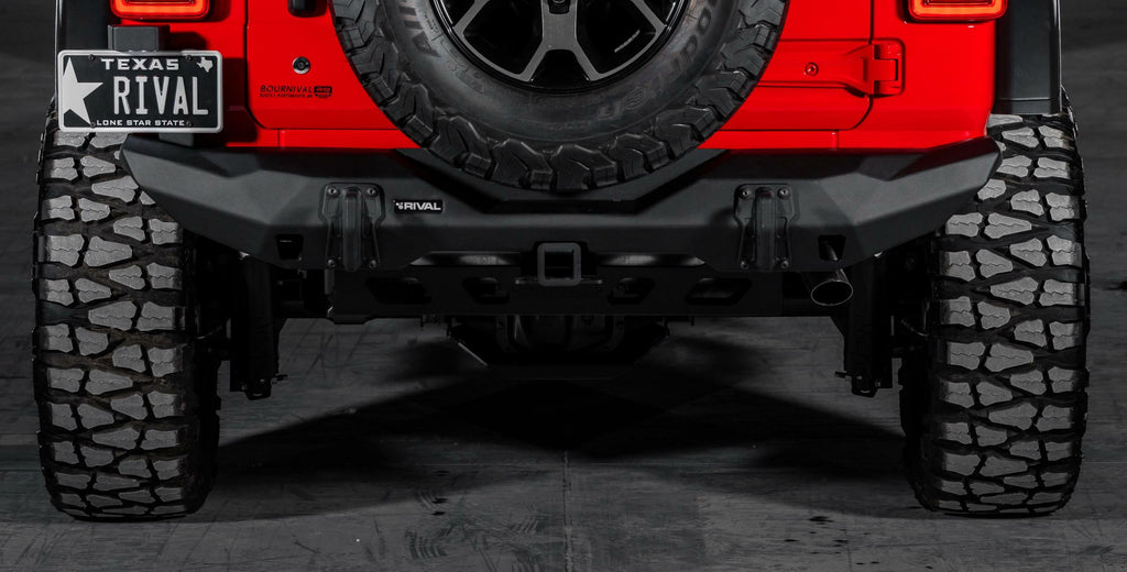 Rival 4x4 Stubby Aluminum Rear Bumper For 2018-2022 Wrangler JL